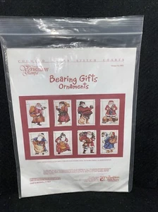 Vermillion Stitchery ~ Bearing Gifts # 092 ~ Santa Ornaments Counted Cross Chart - Picture 1 of 4