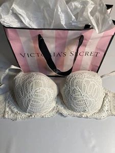 Victoria Secret Damen gefütterter halbbraun Spitze beige BH 32 DDD - Bild 1 von 4