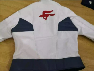 Nueva Chaqueta de Cuero Estilo Bombardero Juego Star Fox MCcloud/Chaqueta Star Fox con Logo Foto 1 de 4