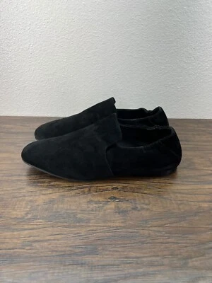 VIA SPIGA V Talia Negro Gamuza Espalda Elastizada Informal Sin Cordones Mocasines Planos 9M Foto 1 de 4