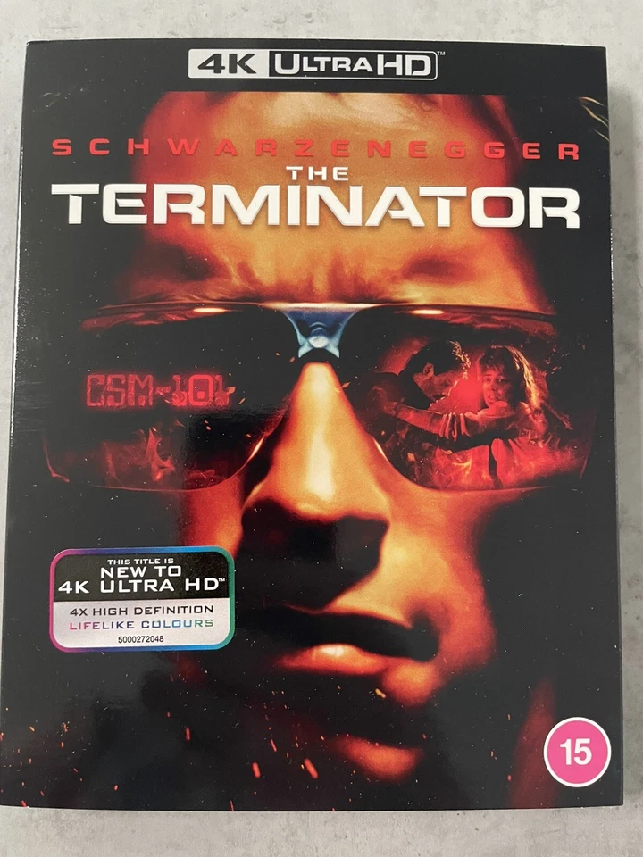 The TERMINATOR (Arnold Schwarzenegger) New 4k Ultra HD Blu Ray Slipcase IN STOCK - Image 1 of 1