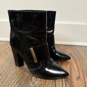 See by Chloe Lackleder Stiefel Gold Schnalle Absatz Gr. 38 - Bild 1 von 8