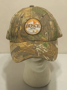 Gorra de béisbol ajustable Busch Beer Realtree camuflada con cierre a presión sombrero logotipo caza - Imagen 1 de 9