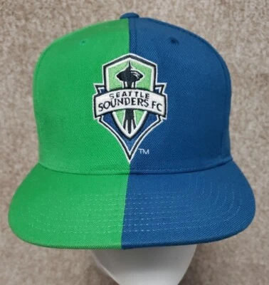 Seattle Sounders FC MLS Soccer Two Tone Mitchell & Ness Snapback Cap Hat Adult - Image 1 of 4