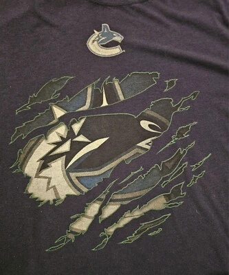 Vancouver Canucks Mens Lecel Wear Blue Tshirt- Size XXL (2XL) - Image 1 of 4