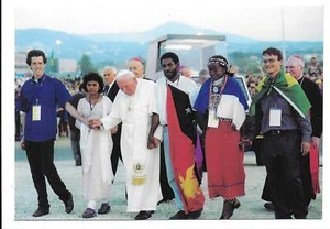 QSL Radio Vaticana Roma Italia Papa Juan Pablo II Sello Sección Escandinava DX - Imagen 1 de 1