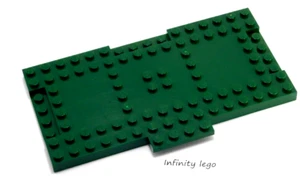 LEGO Dark Green Brick 8 x 16 with Interlocking Modified Plate (18922) - x1 - Picture 1 of 3