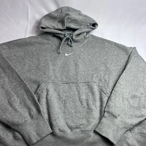 Nike Sportswear Gray Fleece Womens Oversized Pullover Hoodie Sz Large - Picture 1 of 14