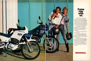 VINTAGE 1988 HONDA NX 250 BIKE 2 PAGE PRINT AD - Bild 1 von 1
