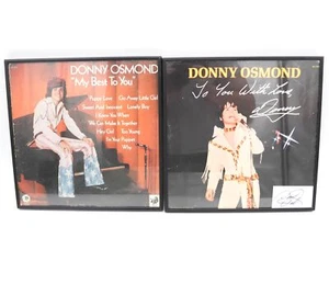 Signed Donny Osmond Signed Records, Set of 2, Framed, My Best to you, To You - Picture 1 of 10