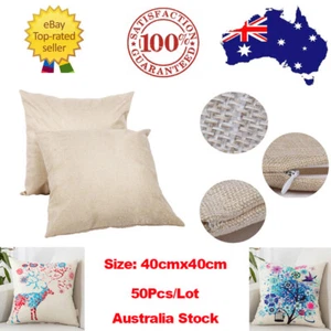 40x40cm 3D Sublimation Linen Pillows Cushion Cover DIY Printing Graphic - 50Pcs - Picture 1 of 12