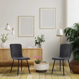 2/4/6 Set grau Moderne Schleife Samt Küche Esszimmer Stühle Weich gepolstert - Bild 1 von 16