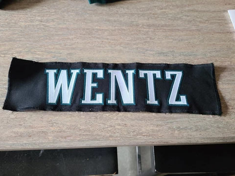 Carson Wentz Philadelphia Eagles Name Plate From Nike Vapor Authentic Jersey Cover
