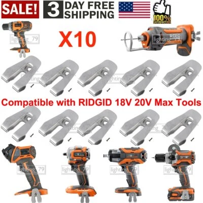 10 Pack RIDGID Belt Clip Hook with Screw for Ridgid R86035 R86034 R86036 R860054 - Image 1 of 4