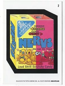 Topps Wacky Packages 2019 vecchia scuola serie 8 OLDS8 #2 NERVI schiena abbronzata - Foto 1 di 2