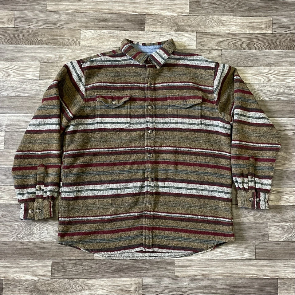 C.E Schmidt Workwear Men’s XL Long Sleeve Aztec Western Flannel Shirt Wool Blend - Image 1 of 4