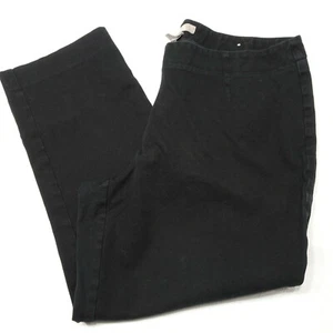 Pantaloni elasticizzati Chico's taglia 2,5 regular donna L/14 neri piatti davanti cropped - Foto 1 di 8