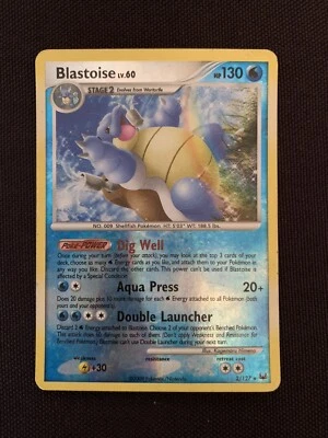 Blastoise 2/127 Platinum Holo Rare Card MP TCG Pokémon - Image 1 of 3