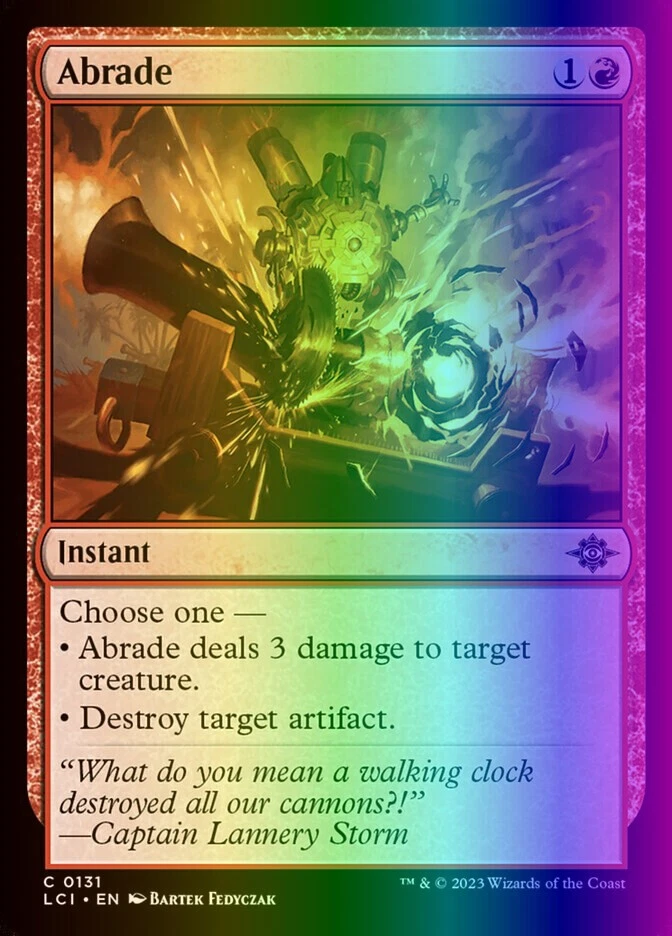 MTG Magic the Gathering Abrade (131/491) The Lost Caverns of Ixalan LP FOIL - Image 1 of 1