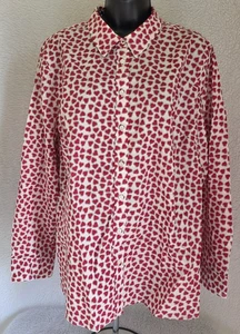 Talbots Womens Shirt Top Blouse Size PXL XL Petite Long Sleeve Button Down - Picture 1 of 24