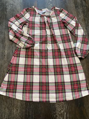 Girls HANNA ANDERSSON Sz 8 Nightgown Pajama Tartan Plaid Holiday - Image 1 of 3