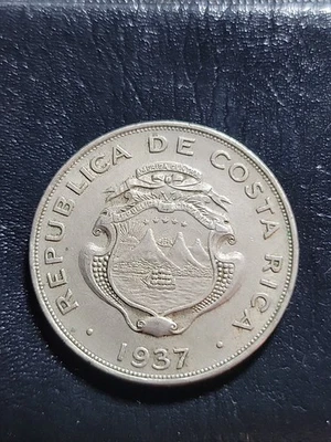 Costa Rica 1 colon 1937 High grade!!! - Image 1 of 2