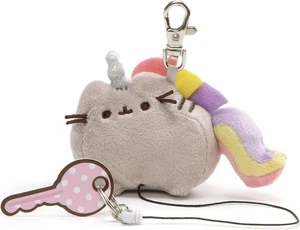 GUND Pusheenicorn Cat Stuffed Animal Plush with Retractable Keychain | Gray 3" - Picture 1 of 4