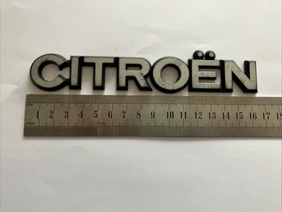 Citroen Badge Logo Emblem Boot Tailgate Classic Car Retro Black Silver - Image 1 of 4