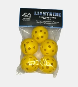 Mini Training Pickleball Balls Improved Hand Speed  Pack of 5 Lightning, NEW - Picture 1 of 6