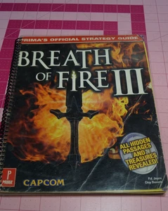 RARE BREATH OF FIRE III 3 RPG - PRIMA OFFICIAL STRATEGY GUIDE SONY PS1 - Foto 1 di 2