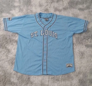 Vtg St. Louis Steve & Barry's Athletics Sz XL Stitched Baseball Jersey City Wide - Picture 1 of 13