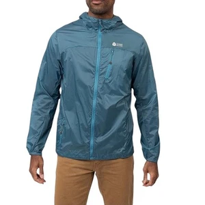 SIERA DESIGNS Tepona Wind Hood Jacket Men M Larkspur Packable Outdoor Athletic - Picture 1 of 20