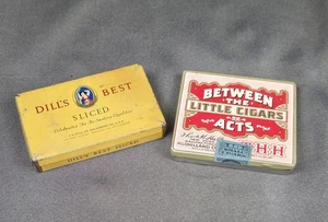 2 latas de tabaco Virginia vintage eneldo mejor cortado y entre actos pequeños cigarros - Imagen 1 de 15