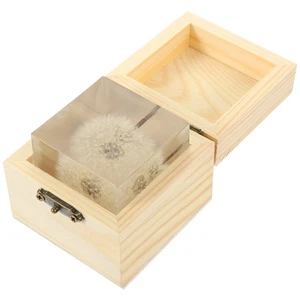 Würfel Schreibtisch Deko Kreativ Pusteblume Transparent Basteln Schmuck Geschenk für - Bild 1 von 12