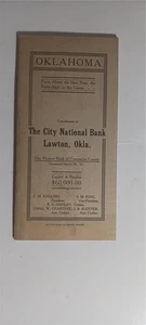 LAWTON OKLAHOMA CITY BANCA NAZIONALE 1906 FATTI SUL NUOVO STATO OKLAHOMA LIBRETTO - Foto 1 di 5