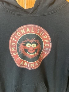 Emotional Support Animal T-Shirt L Sesamstraße Drummer Rock Roll Heavy Metal - Bild 1 von 5