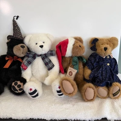 BOYDS BEARS Collection 4 Holiday Bears Christmas Halloween July 4th Best Dressd - Image 1 of 4