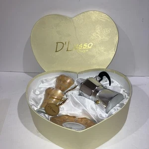 D'Lusso Home Collection Espresso Demitasse Coffee Cup Saucer Heart Gift Set Bert - Picture 1 of 4