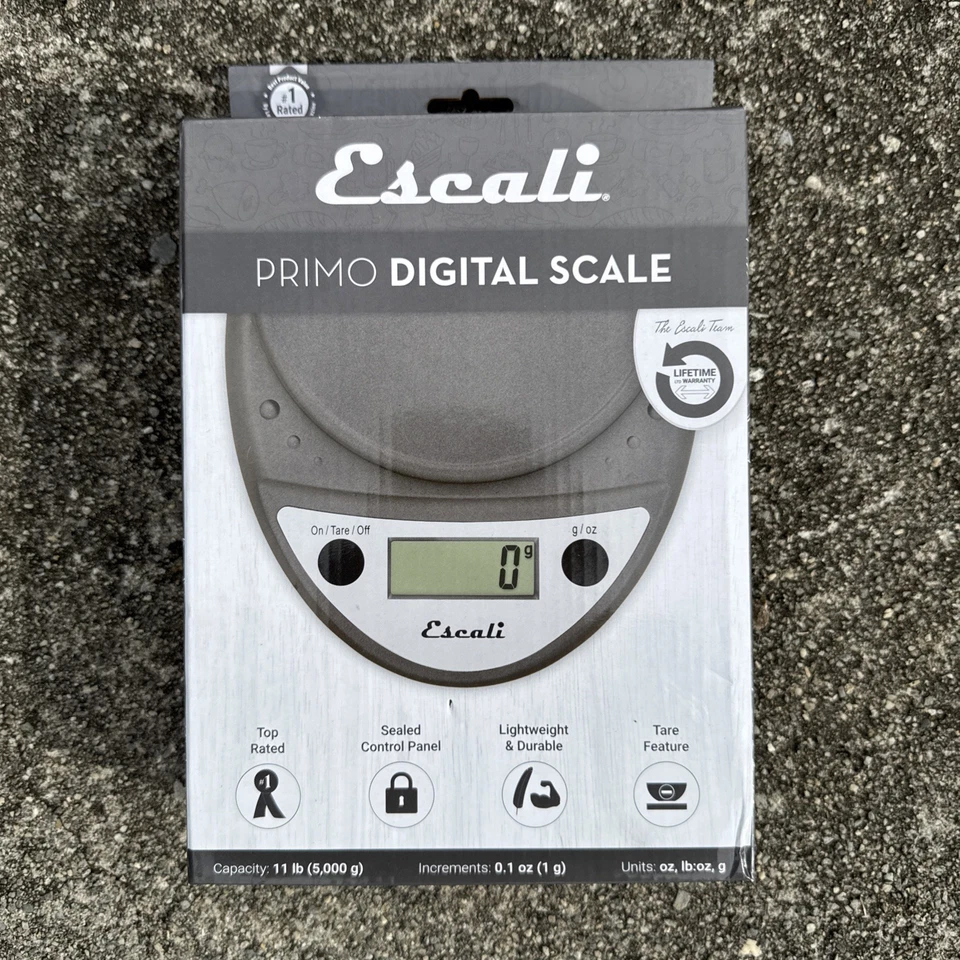 NUEVA Báscula Digital Portátil Escali P115-M-NSF Primo Metálica/Gris Oscuro 11 lb Foto 1 de 2