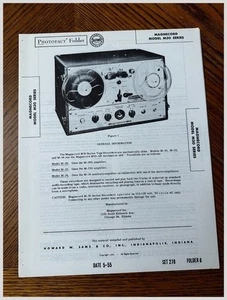 Magnecord M30 Tape Recorder Photofact Photos Indianapolis Marion Co. IN 1955 - Picture 1 of 3