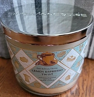 Vela perfumada Bath & Body Works LEMON ESPRESSO TWIST 14,5 OZ 3 mechas *ENVÍO GRATUITO  Foto 1 de 4