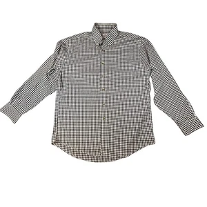 Brooks Brothers Men's Medium Plaid Flannel Button-Up Shirt Brown/white - Picture 1 of 3