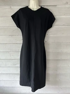 Diane von Furstenberg kurzärmliges schwarzes Bleistiftkleid Größe 8 - Bild 1 von 8