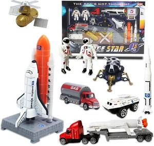 Space Shuttle Rocket Toys Set for Kids 3 4 5 6 7 8 9+ Years Old Rocket Ship Toys - Picture 1 of 5