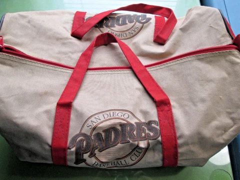 Vintage 1980s San Diego Padres Pepsi Cola Give Away Duffel Bag 16.5" x 8" Cover