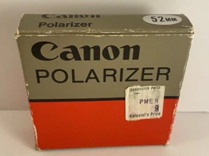CANON 52MM Polarizer Glass Lens Filter box and case - Picture 1 of 4