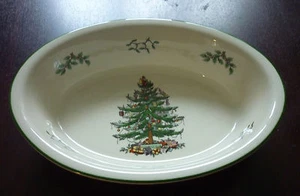 Tazón para servir ovalado árbol de Navidad Spode NUEVO - Imagen 1 de 7