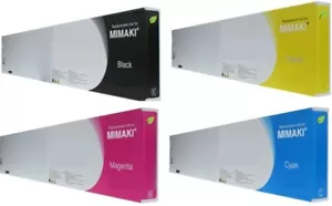 4 CARTUCCE INCHIOSTRO ECO SOLVENTE PER MIMAKI CJV30-130 (C Y M K) CHIP SS21 (440ml) - Foto 1 di 1