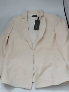 Mint Velvet Cream Ribbed Blazer UK 10 - Picture 1 of 5