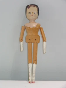 Antique 19thC Wooden Peg Doll Grodnertal - Picture 1 of 5